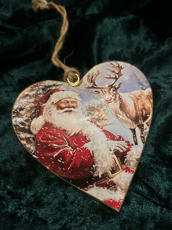 Nostalgic Santa with Reindeer