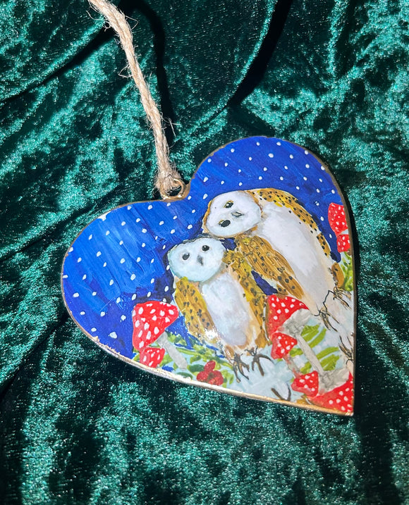 Owls Tin Heart