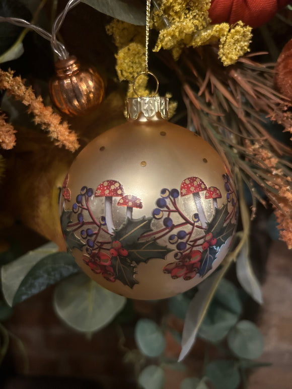 Toadstool and Holly Bauble
