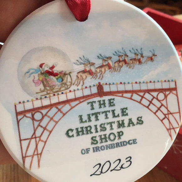 The Little Christmas Shop Ceramic Round
