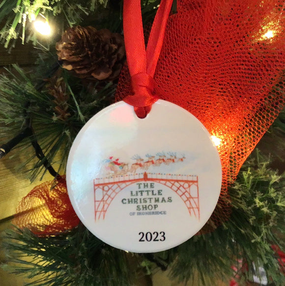 Little Christmas Shop ceramic round 2023