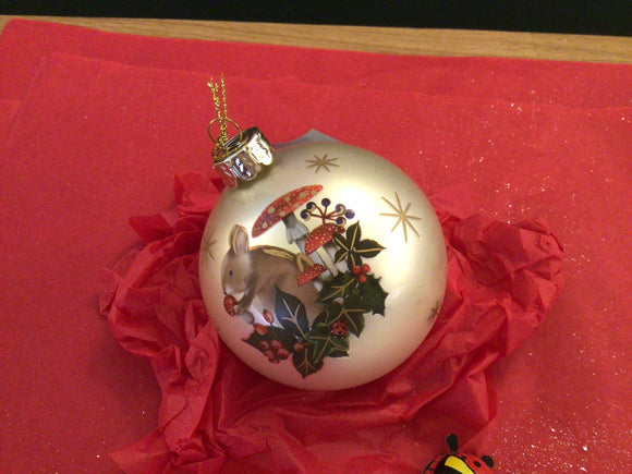 Mouse and mushroom bauble