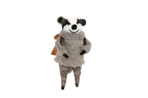 Felt Badger with Backpack