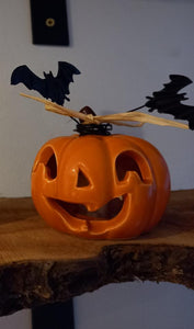 Pumpkin with bats