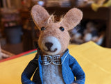 Wool Bunny with Blue Jacket